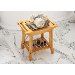 Taburete de baño de bambú - Product Image 4