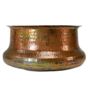Pot de fleurs rustique en métal avec motif circulaire, finition sculptée à la main, pour la décoration des plantes de jardin, jardinière artisanale en solde - Product Image 2