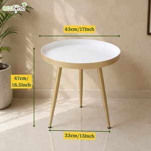 Table basse moderne en cuivre et bois avec étagère de rangement en fer, design industriel, pour salon - Product Image 4