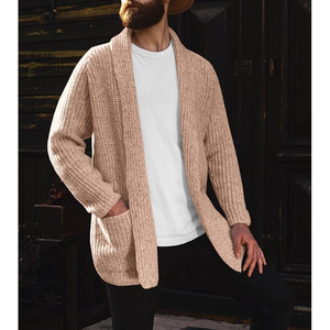 Men's <b>Lightweight</b> V-Neck Cotton Knitted <b>Cardigan</b> Soft Breathable Preppy Style <b>Summer</b> Sweater - Product Image 3
