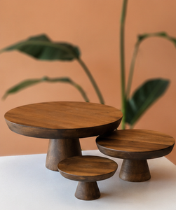 Base Decorativa de Madera Natural para Exhibición, Pedestal para Velas, Plantas, Pasteles y Decoración del Hogar - Product Image 1