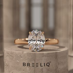 แหวนหมั้นเพชรทรงรีเม็ดเดี่ยว - Product Image 6