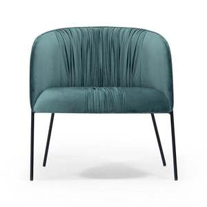 Modern Metal Living Room <b>Chair</b> <b>Velvet</b> Cushioned and Seat Armchair with Solid Back and Foam Padding for Indoor Use - Product Image 2