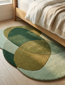 Tapis en laine pliable, léger, respirant, de qualité standard, au design géométrique moderne, pour le sol des camping-cars et le camping, vente à l'exportation - Product Image 6