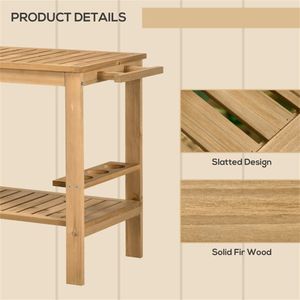 Carrello Bar da Esterno per Campeggio e Barbecue, Accessorio per Arredamento da Giardino - Product Image 6