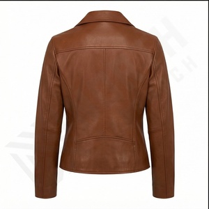 2025 High Premium Modern Design Women Original Pure Leather <b>Jackets</b> Women Genuine <b>Sheepskin</b> Leather <b>Jacket</b> Custom Leather <b>Jacket</b> - Product Image 3