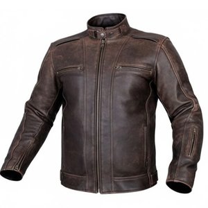 Nueva chaqueta marrón RTS con logotipo personalizado para hombre, chaquetas de cuero vintage para hombre, chaquetas Highstreet, chaqueta de invierno de alta calidad y transpirable - Product Image 2