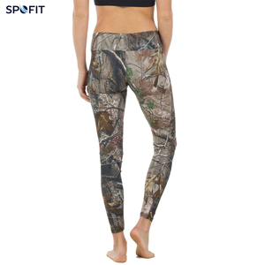 Leggings Camouflage Mi-longueur Décontractés Tricotés Respirants Séchage Rapide Extensibles pour Randonnée Camping Course Fitness Entraînement Sportif - Product Image 4