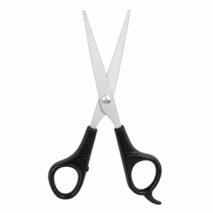 Ciseaux à cheveux en acier inoxydable avec poignée rose, lame tranchante, pour droitiers, outil de coupe à poignée courte - Product Image 5
