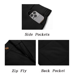 Wholesale High Quality Custom Logo <b>Men's</b> Golf <b>Pants</b> Trousers <b>White</b> Solid Color Casual Moisture Wicking Blank <b>Men's</b> Golf <b>Pants</b> - Product Image 6