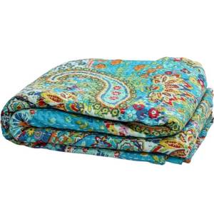 Rajasthani Vintage Style 100% Cotton Embroidered <b>Quilt</b> Handmade Eco-Friendly Washable <b>Bedspread</b> for Home & Hotel Use - Product Image 1