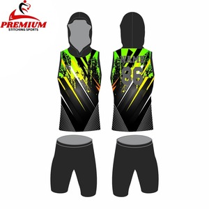 Uniformes de football à drapeaux 7v7 sur mesure, nouveau design, pour adultes, manches courtes, 100% polyester, antibactérien, séchage rapide, OEM - Product Image 2