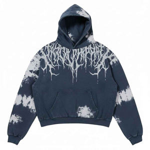 Sweat-shirts délavés à l'acide fabriqués au Pakistan, style streetwear, 100% coton, logo personnalisé sur le devant, coupe ample, streetwear pour hommes - Product Image 6