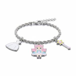 Artículos de animación, mercancía coleccionable, recuerdos de dibujos animados, amuleto de metal esmaltado personalizado, pulsera de anime - Product Image 1