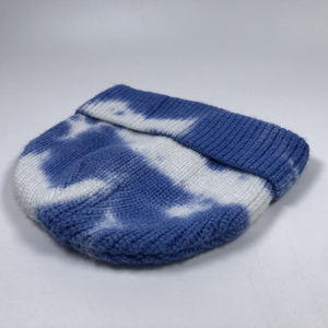 Hot Selling Custom Winter Sport Specialty Jacquard Dot Pattern Bows Unisex Cotton Tie Dye Knitted <b>Beach</b> Hats Beanies - Product Image 3