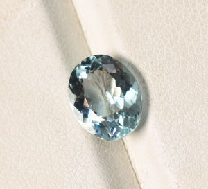 พลอยอะความารีนตัดวงรีขนาดใหญ่11X9มม. 12X9มม. 12X10มม. 14X10มม. 16X12มม. พลอยเทียมในห้องทดลอง - Product Image 5