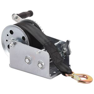 Cabrestante manual de trinquete de alta resistencia para remolque de barco, 2500 lb, correa de poliéster de 23 pies, para ATV UTV - Product Image 3