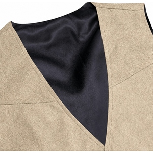 Custom <b>Men's</b> Western Cowboy Fringe Suede Leather Vest Vintage Tassel Biker <b>Waistcoat</b> Snap Button Casual Vest OEM - Product Image 6