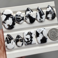 Lot de cabochons en turquoise buffle blanc naturel, vente en gros, pierres précieuses pour la création de bijoux