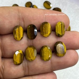 Piedra Preciosa de Ojo de Tigre Natural Tallada en Forma Ovalada para Joyería, Cristal Curativo, Decoración del Hogar, Regalo, Precio al por Mayor - Product Image 5