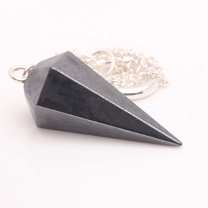 Péndulo de hematita natural de alta calidad, piedra semipreciosa, péndulo de cristal de hematita, energía curativa de hematita para radiestesia. - Product Image 2