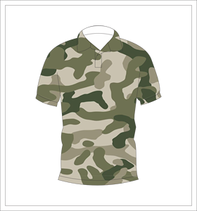 Camiseta Polo de Camuflaje Verde Urbano, Sublimada, Manga Corta, Personalizable, Deportiva, Casual, Transpirable, Unisex, Estilo Urbano, OEM, ODM - Product Image 4