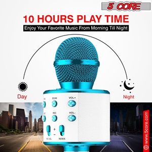 5 Core <b>Microphone</b> Wireless Karaoke Mic With Speaker 3 in 1 Portable <b>Bluetooth</b> Microfono Inalambrico - Product Image 3