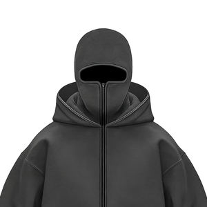Sudadera con Capucha Ninja Unisex de Invierno con Cremallera y Bordado, 450 GSM, con Cremallera Completa y Máscara Integrada, Calidad Premium, Tipo Balaclava - Product Image 2