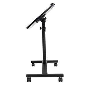 Scrivania per Computer Multifunzionale a Quattro Ruote con Superficie Piana Sollevabile, Colore Nero - Product Image 2