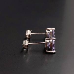 Pendientes de Corazón de Alejandrita en Plata de Ley, Regalo para Cumpleaños, Navidad, Boda, San Valentín, Piedra de Nacimiento de Junio - Product Image 5