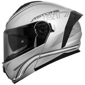 Casco Modular Abatible ASTONE HELMETS Nuevo Modelo ROCKET MATT SILVER, Seguridad ABS, con Forro Interior de Poliéster, Tallas XS-2XL RT7 - Product Image 4