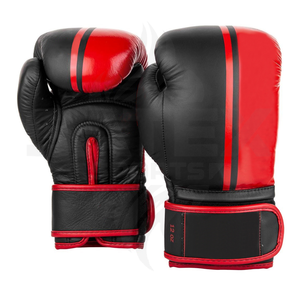 Gants de MMA en cuir véritable de qualité supérieure, personnalisés blancs et bleus, pour entraînement et sparring, durables, professionnels, ensemble de boxe Muay Thai - Product Image 2