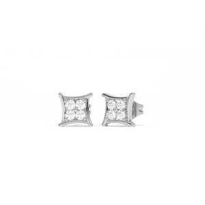 Pendientes de Diamantes Cultivados en Laboratorio Aarinya Kite-Frame, Certificados por IGI, Oro de 14K, Minimalistas, Regalo de Boda o Compromiso - Product Image 5