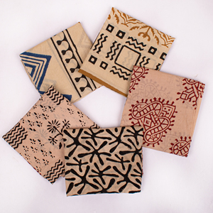 Handmade Traditional Cotton <b>Square</b> <b>Scarf</b> Bandana Hand-Dyed Hand Block Print Floral Breathable Four Beach Wear Accessories - Product Image 6