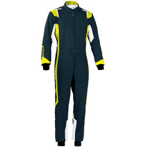 Breathable Windproof Flame-Retardant Waterproof Printed Anti-UV % Polyester Go Kart Racing Suit Plus Size Black Orange - Product Image 1