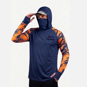 Wholesale Custom Camouflage Printed Men's Fishing <b>Hoodie</b> & Shirt UPF 50 Waterproof Breathable Moisture Wicking <b>UV</b> <b>Protection</b> - Product Image 5
