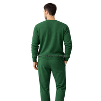 Ensemble 2 pièces de survêtement thermique décontracté pour homme, coupe oversize, avec sweat à capuche et pantalon de jogging, en tissu uni délavé à l'acide, collection automne, qualité premium, Elite Vanguard International