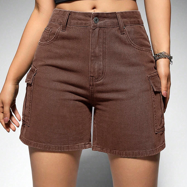 Fashionable Women s Washed Cotton Denim