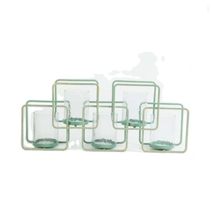 Support à bougies votives personnalisé avec support métallique pour la décoration de la maison et du bureau, mariages, fêtes et événements, fabriqué en Inde, vente en gros - Product Image 1