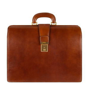 Wholesale Premium Vintage Brown Leather Briefcase for Men Luxury Hard Case Business Office Bag with Secure Lock Closure - Product Image 1