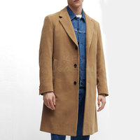 Manteau d'hiver moderne pour homme en laine, coupe ajustée, style streetwear tendance, décontracté, manches longues, élégant, pour l'extérieur, à la mode, pour tous les jours
