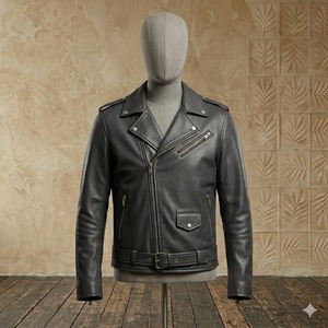 Winter Leather <b>Jackets</b> High Street Leather <b>Jacket</b> 100% Premium Quality Front Pocket Zipper Closure Soft Wholesale Plaid Pattern - Product Image 1
