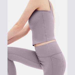 Débardeurs de sport pour femmes avec soutien-gorge intégré, dos nageur, pour yoga et course à pied - Product Image 4