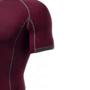 T-shirt de compression à manches longues pour homme, bordeaux, séchage rapide, respirant, 220g, sous-vêtement de sport moulant pour la gym et l'entraînement - Product Image 6