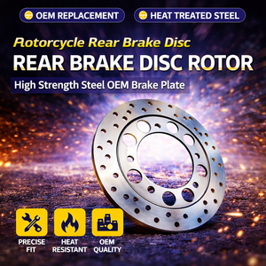 Disco de Freno Trasero para Motocicleta |   Rotor de Freno de Acero Tratado Térmicamente, Reemplazo OEM - Product Image 1
