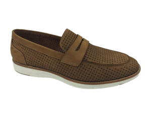 Mocasines de Gamuza Marrón para Hombre, Sin Cordones, Punta Redonda, Transpirables, con Entresuela de EVA y Suela de Goma, para Todas las Temporadas, Zapatos Casuales - Product Image 1