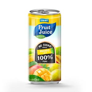 Boisson Tropi Juice 330ml en canette aluminium courte, 100% purée de fruits, faible en gras, stérilisée, fraîchement pressée, saveur pastèque et fruit de la passion - Product Image 6