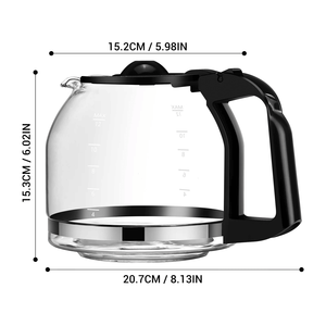 Caraffa di ricambio in vetro da 12 tazze per macchina da caffè - Product Image 5