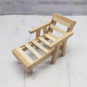 Sillón de Madera en Miniatura, Escala 1:12, Muebles para Casa de Muñecas, Sillón de Madera Natural sin Acabado, Decoración DIY para Mayores de 14 Años - Product Image 1