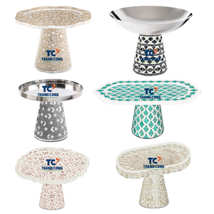 Mother of Pearl Cake Stands Wholesale, Ideal Perfect for <b>Ramadan</b> Holiday, Weddings & Special Events Made In Viet Nam - Product Image 2